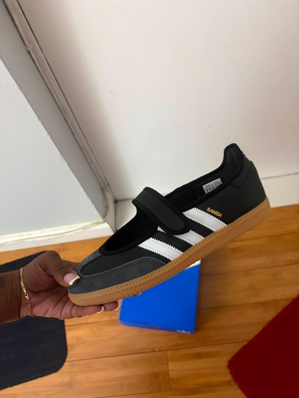 Adidas Kids' Samba Mary Jane Shoes in Black/White